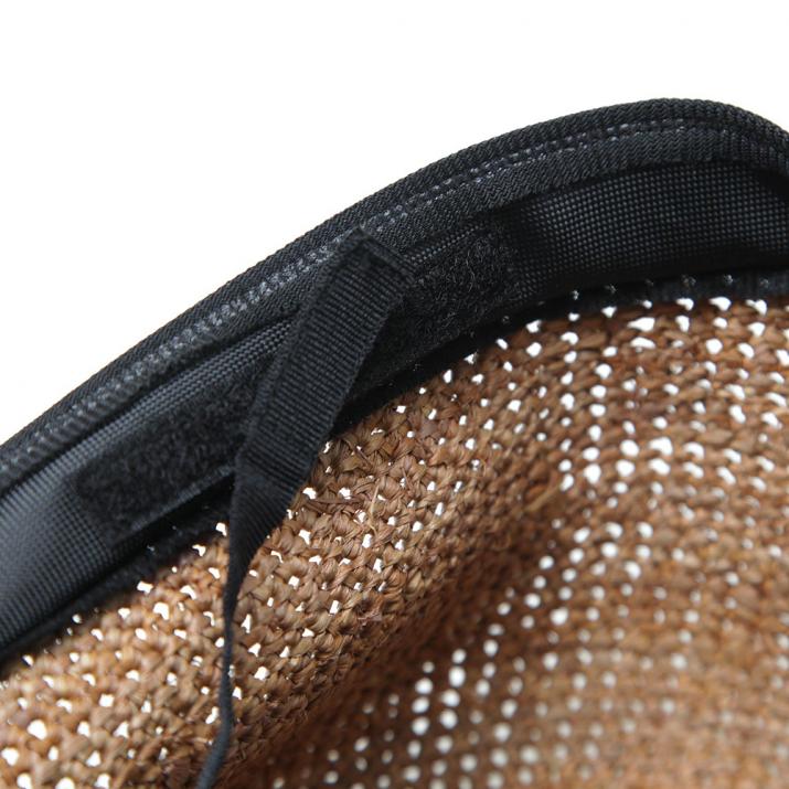 ラフィア細編布帛ジョッキーキャップ