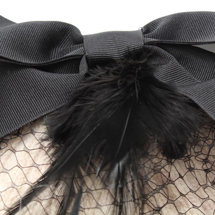 グログランリボンチュール掛けニット