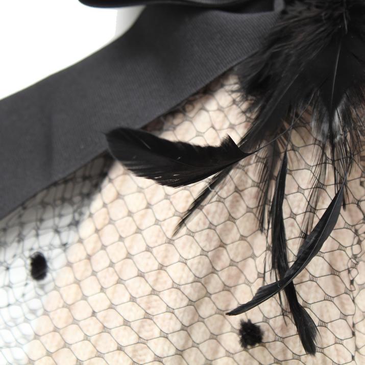 グログランリボンチュール掛けニット