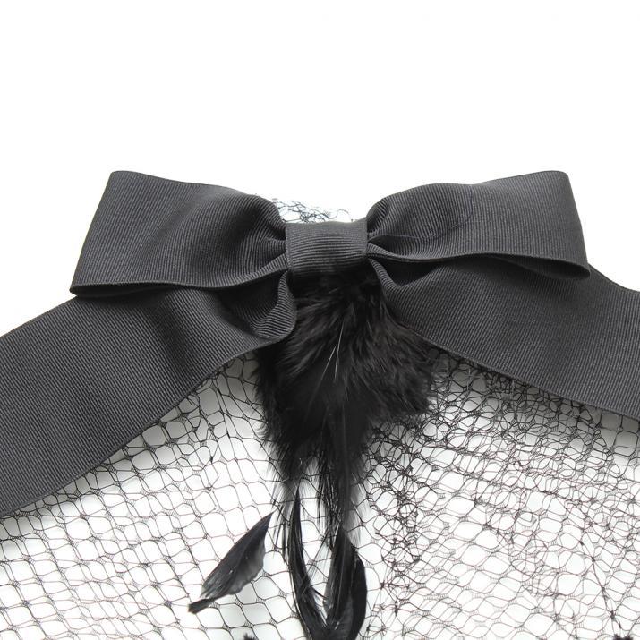 グログランリボンチュール掛けニット