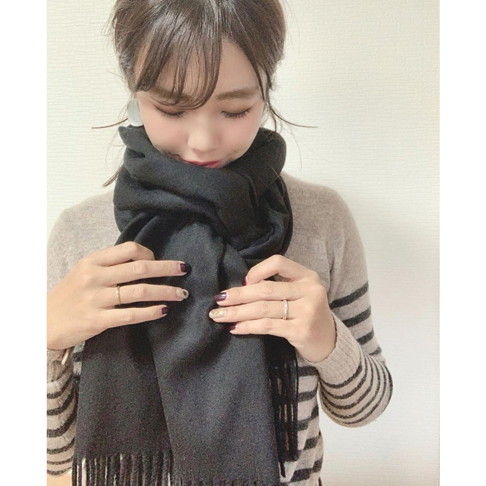 カシミアタッチ無地ストール