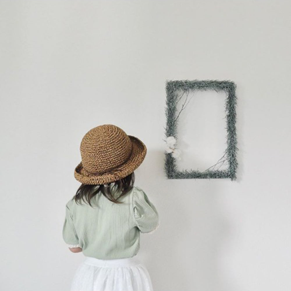 ワックスコード巻きPコマ編み