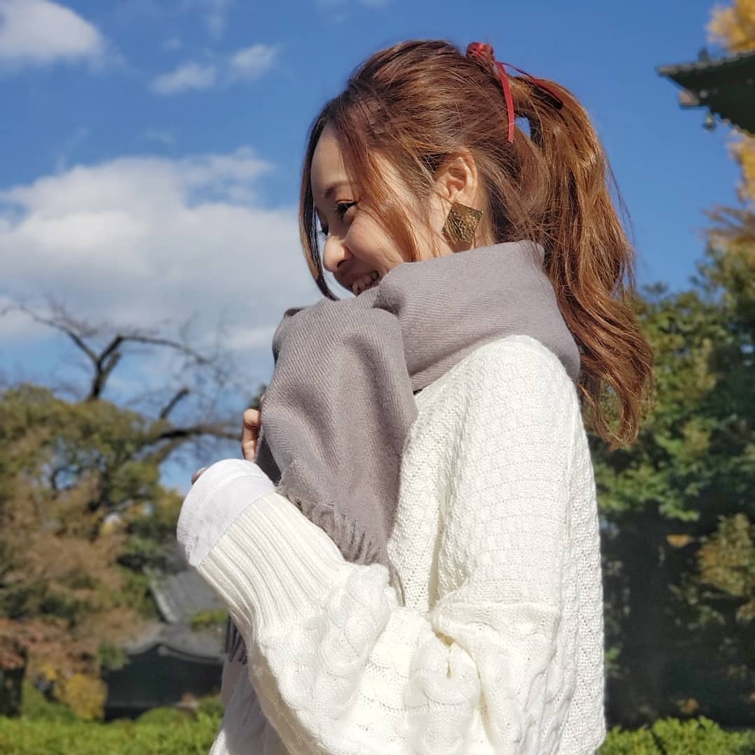 カシミアタッチ無地ストール