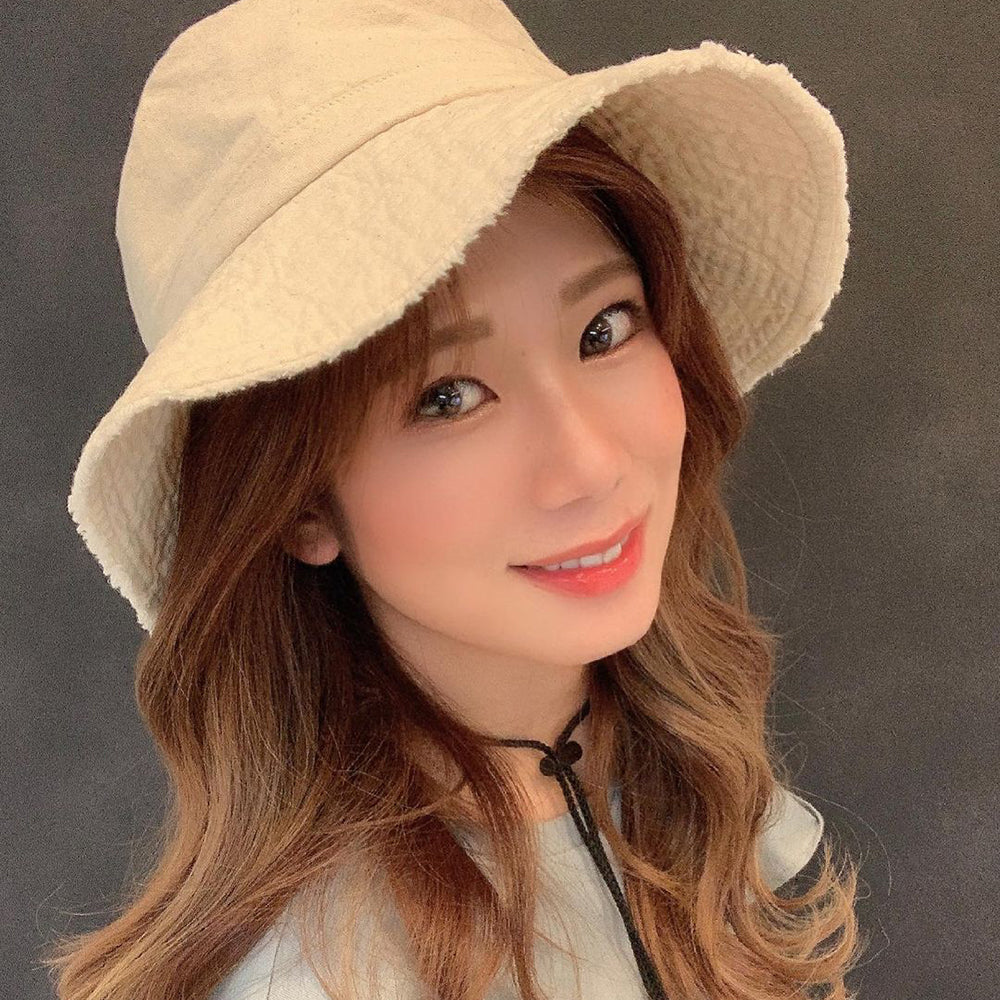 フリンジ紐付きウォッシュハット